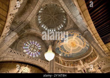 Santuario del Sacro cuore di Gesù, Chiesa di Santa Lucia, vista interna, Viana do Castelo, Minho, Portogallo, Europa Foto Stock