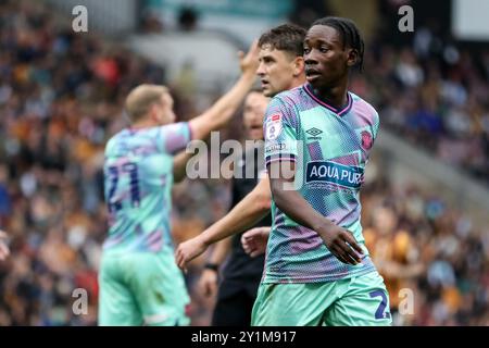 Bradford, Regno Unito. 7 settembre 2024. Valley Parade, Bradford, Inghilterra, 7 settembre 2024: Dominic Sadi (24 Carlisle United) durante la partita EFL Sky Bet League Two tra Bradford City e Carlisle United a Valley Parade a Bradford, Inghilterra, il 7 settembre 2024. (Sean Chandler/SPP) credito: Foto SPP Sport Press. /Alamy Live News Foto Stock