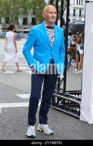 Madrid, Spagna. 7 settembre 2024. Modesto Lomba partecipa alla photocall inaugurazione della Madrid Fashion Week 2024 a Madrid, Spagna, il 9 luglio 2024. (Foto di Hazhard Espinoza Vallejos/NurPhoto) credito: NurPhoto SRL/Alamy Live News Foto Stock