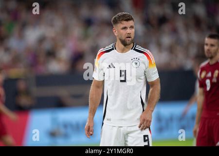 Niclas FUELLKRUG FüllkrugGER halbe Figur, Halbfigur, Fussball Nations League Deutschland GER - Ungarn HUN 5-0 AM 07.09.2024 a Duesseldorf, *** Niclas FUELLKRUG Füllkrug GER Half figure, Half figure, Soccer Nations League Germany GER Hungary HUN 5 0 il 07 09 2024 a Duesseldorf, Foto Stock