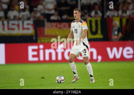 Nico SCHLOTTERBECK GER Aktion, Einzelaktion, Fussball Nations League Deutschland GER - Ungarn HUN 5-0 AM 07.09.2024 a Duesseldorf, *** Nico SCHLOTTERBECK GER action, single action, Soccer Nations League Germany GER Hungary HUN 5 0 il 07 09 2024 a Duesseldorf, Foto Stock