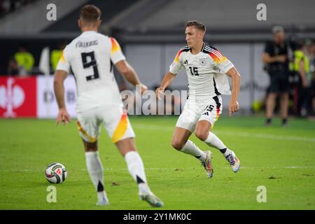 Nico SCHLOTTERBECK GER Aktion, Einzelaktion, links Niclas FUELLKRUG FüllkrugGER Fussball Nations League Deutschland GER - Ungarn HUN 5-0 am 07.09.2024 in Duesseldorf, *** Nico SCHLOTTERBECK GER Action, single action, left Niclas FUELLKRUG Füllkrug GER Soccer Nations League Germany GER Hungary HUN 5 0 on 07 09 2024 in Duesseldorf Foto Stock