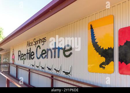 Ingresso all'Alice Springs Reptile Centre, Stuart Terrace, Alice Springs, Northern Territory, Australia Foto Stock