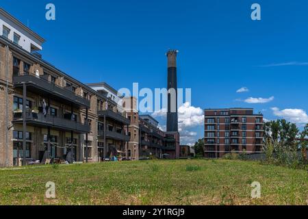 Restauro e conversione di un vecchio stabilimento in un complesso residenziale Foto Stock