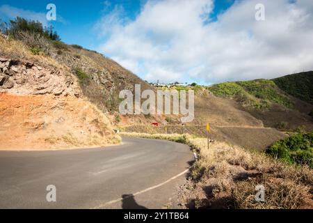 Vista sulla costa occidentale di Maui. Area di Olowalu, Hawaii Foto Stock