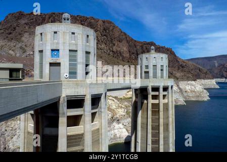 Las Vegas, Nevada, Stati Uniti. 18 aprile 2010. Vista sulla diga di Hoover e sul lago Mead Foto Stock