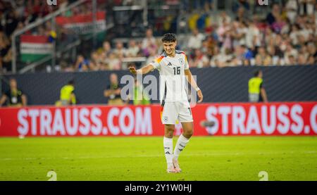 Duesseldorf, Germania. 7 settembre 2024. Aleksandar Pavlovic (DFB) Germania - Ungheria Deutschland - Ungarn 07.09.2024 Copyright (nur für journalistisch Foto Stock