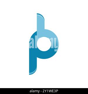 Combinazione B e P Letter Design 02 Illustrazione Vettoriale