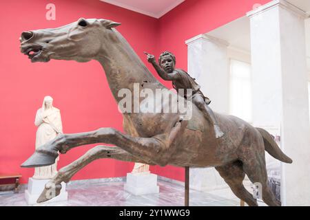 Il fantino di Artemision, Museo Archeologico Nazionale, ad Atene, Grecia Foto Stock