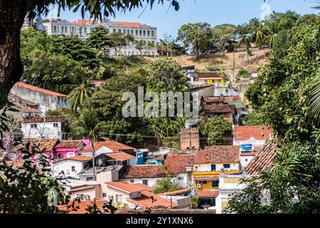 Olinda, Brasile - 23 dicembre 2016: Gli edifici colorati di Olinda a Pernambuco, Brasile Foto Stock