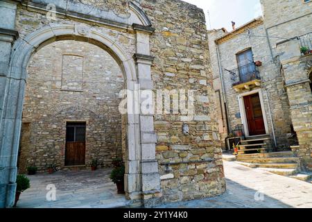 Guardia Perticara, borgo medievale perfettamente conservato, potenza, Basilicata, Italia Foto Stock