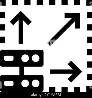 Scalabilità, scalabilità, progettazione di icone di big data per uso commerciale, Web, supporti di stampa o qualsiasi tipo di progetto. Illustrazione Vettoriale