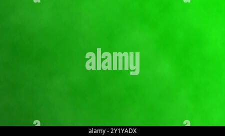 Fumo scuro su sfondo verde, chiave cromatica. illustrazione 3d. Foto Stock