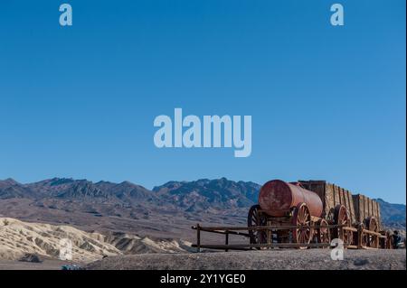 Il borace Harmony sono antichi resti di antichi sforzi minerari nella Death Valley, California. Foto Stock