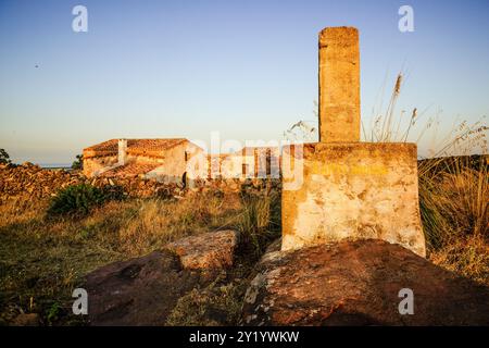 Castello di Santa Águeda - Sent Agaiz- , prima del 1232, comune di Ferrerías, Minorca, Isole Baleari, Spagna, Europa. Foto Stock