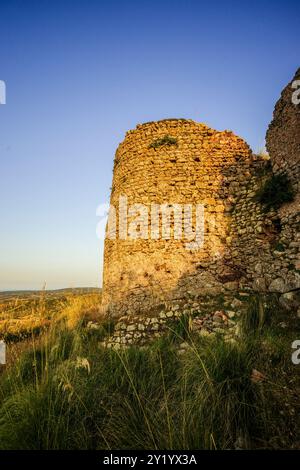 Castello di Santa Águeda - Sent Agaiz- , prima del 1232, comune di Ferrerías, Minorca, Isole Baleari, Spagna, Europa. Foto Stock