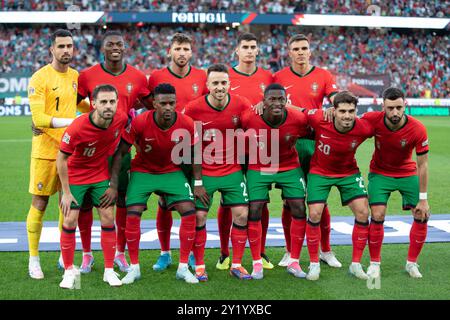 8 settembre 2024. Lisbona, Portogallo. Portogallo squadra titolare durante la fase League gruppo 1 della UEFA Nations League, Portogallo vs Scozia credito: Alexandre de Sousa/Alamy Live News Foto Stock