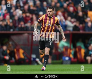 Bradford, Regno Unito, 7 settembre 2024, Andy Cook, durante Bradford City vs Carlisle United EFL League Two, Valley Parade, Bradford, Regno Unito Foto Stock