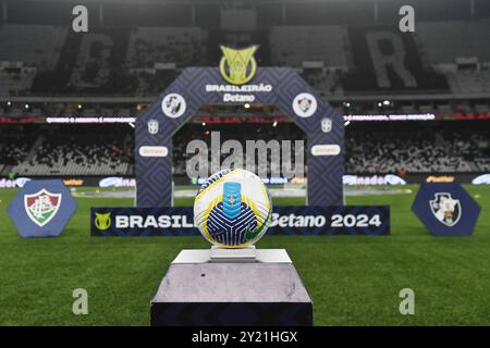Rio de Janeiro, Brasile, 10 agosto 2024. Nilton Santos Stadium pronto ad ospitare la partita tra Vasco e Fluminense, per il Campionato brasiliano 2024 Foto Stock