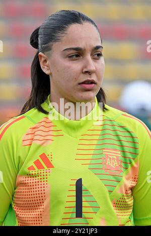 Bogotà, Colombia. 8 settembre 2024. La portiere argentina Paulina aprile durante la partita del gruppo F FIFA U-20 della Colombia 2024 tra Argentina e Costa Rica, allo stadio Metropolitano de Techo, a Bogotà l'8 settembre 2024. Foto: Julian Medina/DiaEsportivo/Alamy Live News crediti: DiaEsportivo/Alamy Live News Foto Stock