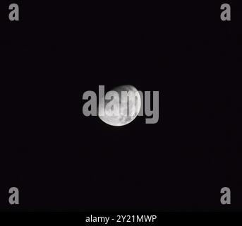 Immagine quadrata della luna gibbosa cerata Foto Stock