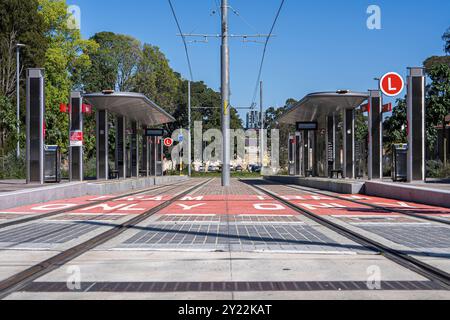 Stazione del tram di Ngara nell'ospedale di Cumberland Foto Stock