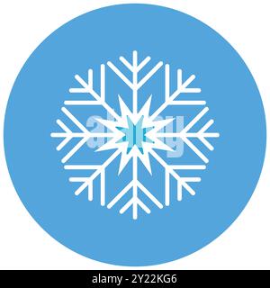 Delicato fiocco di neve con intricata filigrana Illustrazione Vettoriale