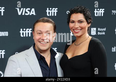 Toronto, Canc. 7 settembre 2024. Zach Garrett partecipa alla prima di "Eden" durante il Toronto International Film Festival 2024 alla Roy Thomson Hall il 7 settembre 2024 a Toronto, Ontario. Foto: PICJER/imageSPACE credito: Imagespace/Alamy Live News Foto Stock