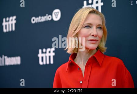 Toronto, Canada. 8 settembre 2024. Cate Blanchett partecipa alla "conversazione con…" Programma durante il Toronto International Film Festival al Royal Alexandra Theatre di Toronto, Canada, domenica 8 settembre 2024. Foto di Chris Chew/UPI credito: UPI/Alamy Live News Foto Stock