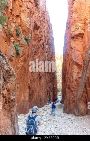 Standley Chasm, Hugh, West MacDonnell Ranges, West MacDonnell National Park (Tjoritja), Northern Territory, Australia Foto Stock