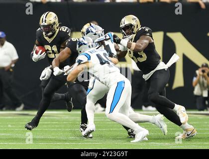 New Orleans, Stati Uniti. 8 settembre 2024. Durante una gara della National Football League al Caesars Superdome di Sundday, l'8 settembre 2024 a New Orleans, Louisiana. (Foto di Peter G. Forest/Sipa USA) credito: SIPA USA/Alamy Live News Foto Stock