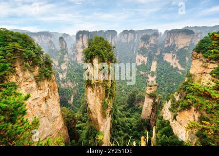 Splendida colonna in pietra arenaria di quarzo sul monte Avatar Hallelujah Foto Stock