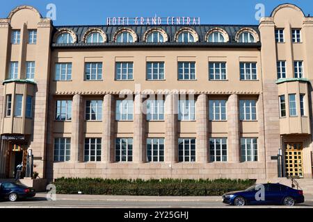 Hotel Scandic Grand Central Helsinki a Rautatientori nel centro di Helsinki, Finlandia, agosto 2024 Foto Stock