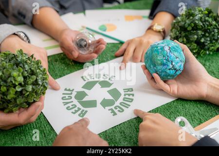 Gruppo di aziende ambiente di riunione ESG Foto Stock