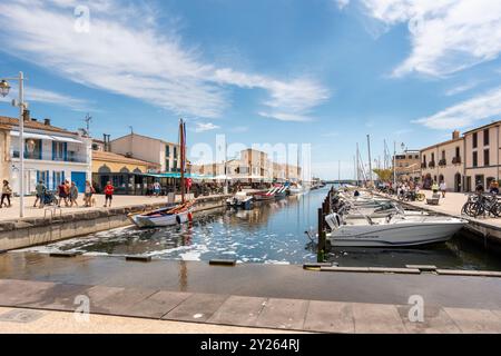 Vista di Port de Plaisance de Marseillan, Herault, Occitanie, Francia, Europa Foto Stock