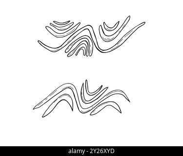 Forme fluide e curve dinamiche con colori vivaci. Colorato motivo astratto. Ornato senza cuciture. Illustrazione acquerello. Design contemporaneo. Illustrazione Vettoriale