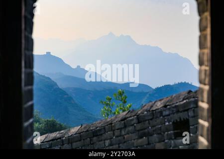 Chengde, Cina. 9 settembre 2024. Vista della grande Muraglia Jinshanling a Chengde, Cina, il 4 agosto 2015. (Foto di Costfoto/NurPhoto) credito: NurPhoto SRL/Alamy Live News Foto Stock