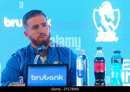 Argentina. 9 settembre 2024. Buenos Aires, 09.09.2024: Presentazione ufficiale di Iker Muñiain come giocatore di San Lorenzo de Almagro allo stadio Pedro Bidegain ( credito: Néstor J. Beremblum/Alamy Live News Foto Stock