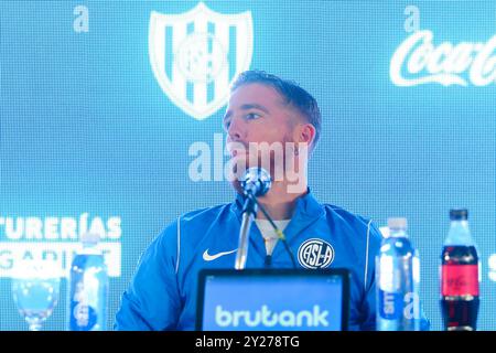 Argentina. 9 settembre 2024. Buenos Aires, 09.09.2024: Presentazione ufficiale di Iker Muñiain come giocatore di San Lorenzo de Almagro allo stadio Pedro Bidegain ( credito: Néstor J. Beremblum/Alamy Live News Foto Stock