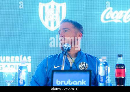 Argentina. 9 settembre 2024. Buenos Aires, 09.09.2024: Presentazione ufficiale di Iker Muñiain come giocatore di San Lorenzo de Almagro allo stadio Pedro Bidegain ( credito: Néstor J. Beremblum/Alamy Live News Foto Stock