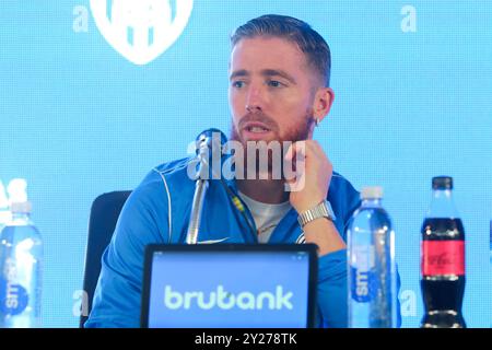 Argentina. 9 settembre 2024. Buenos Aires, 09.09.2024: Presentazione ufficiale di Iker Muñiain come giocatore di San Lorenzo de Almagro allo stadio Pedro Bidegain ( credito: Néstor J. Beremblum/Alamy Live News Foto Stock