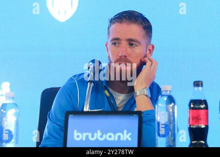 Argentina. 9 settembre 2024. Buenos Aires, 09.09.2024: Presentazione ufficiale di Iker Muñiain come giocatore di San Lorenzo de Almagro allo stadio Pedro Bidegain ( credito: Néstor J. Beremblum/Alamy Live News Foto Stock