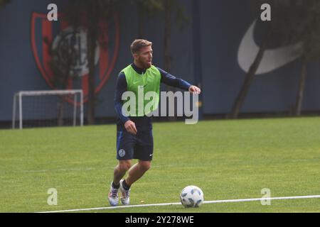 Argentina. 9 settembre 2024. Buenos Aires, 09.09.2024: Presentazione ufficiale di Iker Muñiain come giocatore di San Lorenzo de Almagro allo stadio Pedro Bidegain ( credito: Néstor J. Beremblum/Alamy Live News Foto Stock