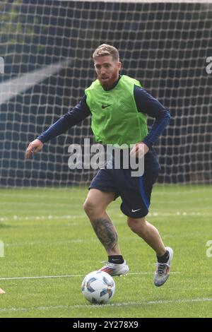 Argentina. 9 settembre 2024. Buenos Aires, 09.09.2024: Presentazione ufficiale di Iker Muñiain come giocatore di San Lorenzo de Almagro allo stadio Pedro Bidegain ( credito: Néstor J. Beremblum/Alamy Live News Foto Stock