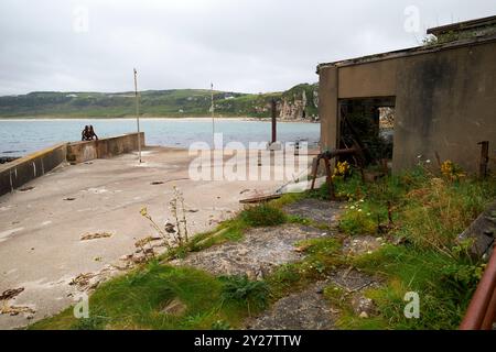 porto di portbradden costa nord irlanda del nord regno unito Foto Stock