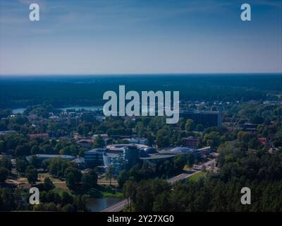 Druskininkai, Lituania. Vista aerea panoramica del centro termale lituano Foto Stock