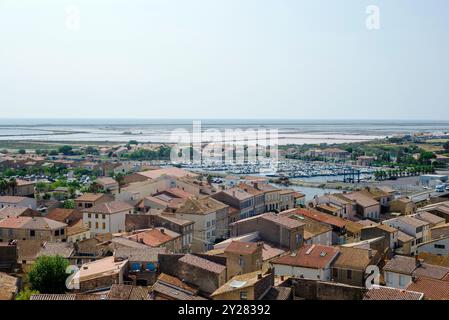 La città di Gruissan Aude/France Foto Stock