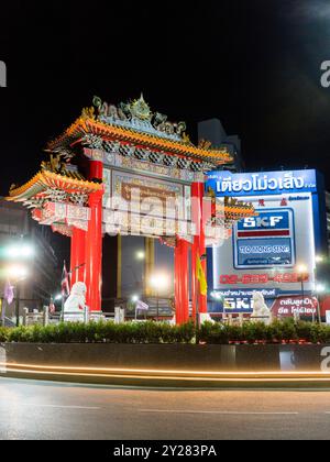 Porta di Chinatown a Bangkok/Thailandia Foto Stock