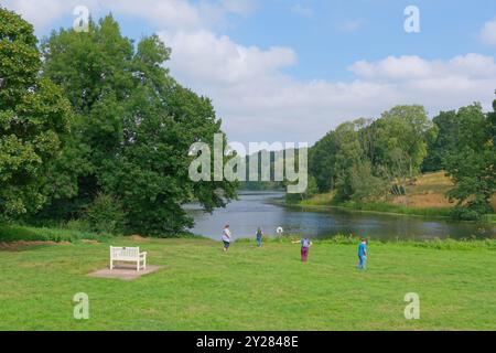 Giornata in famiglia a Staunton Harold, Leicestershire, Regno Unito Foto Stock