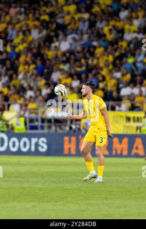 Bucarest, Roumanie. 9 settembre 2024. Radu Dragusin di Romania durante la UEFA Nations League, fase a gironi, Lega C, gruppo C2, partita di calcio tra Romania e Lituania il 9 settembre 2024 allo Stadionul Steaua di Bucarest, Romania - Photo Mihnea Tatu/LightSpeed Images/DPPI Credit: DPPI Media/Alamy Live News Foto Stock